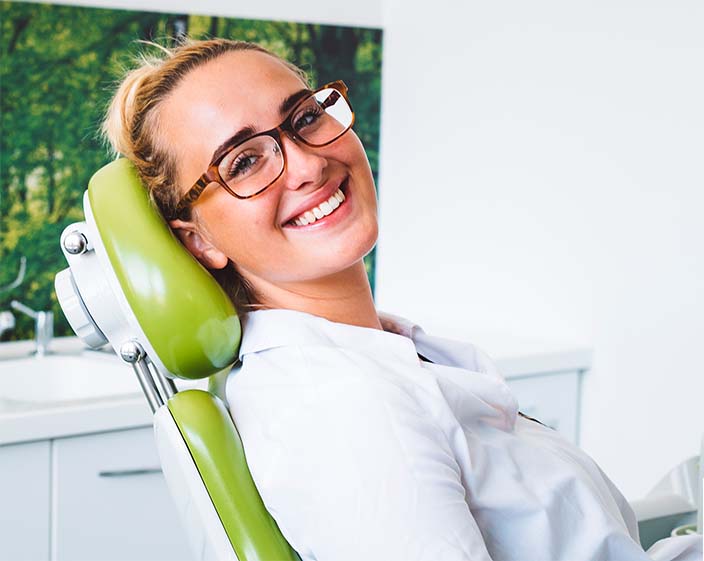 Woman in dental Chair
